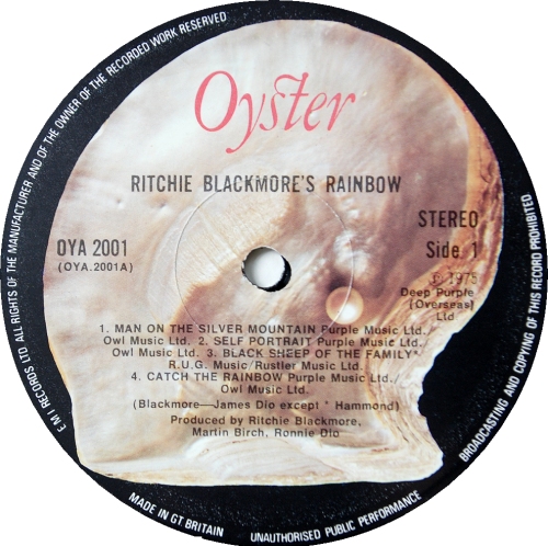 Ritchie Blackmore's Rainbow レコード　ukオリジナル Rainbow – Ritchie Blackmore's Rainbow – Vinyl (PRC, LP